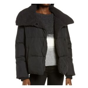 UGG Patricia Faux Shearling Lined Puffer Jacket In Black SZ M